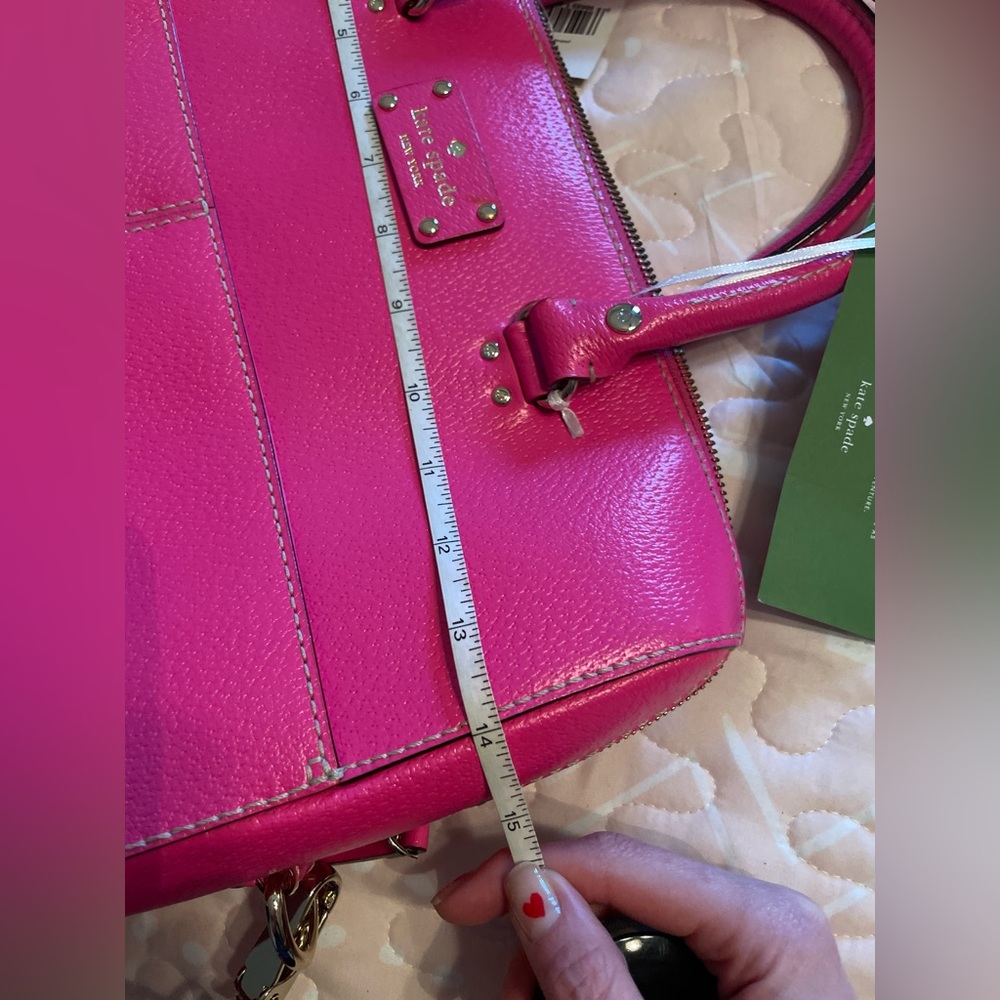 Kate Spade Pink Leather Laptop Satchel Bag and Dust Bag NWT - Picture 6 of 13